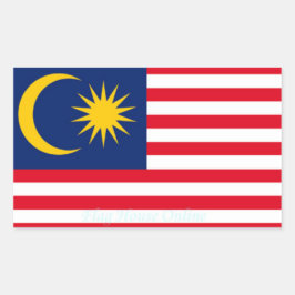 Malaysia - Hochwertiger Flaggenaufkleber Rechteckiger Aufkleber