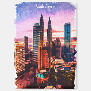 Malaysia Kuala Lumpur Skyline Magnet