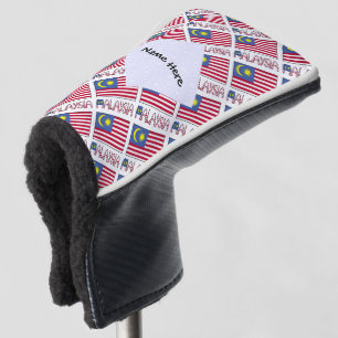 Malaysia Malaysische Flagge Kachel Schwarz Persona Golf Headcover