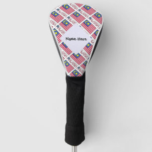 Malaysia Malaysische Flagge Kachel Schwarz Persona Golf Headcover