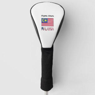 Malaysia Malaysische Flagge Schwarz Personalisieru Golf Headcover