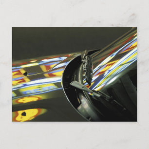 Malaysia, Melaka. Neonreflektionen im Auto Postkarte