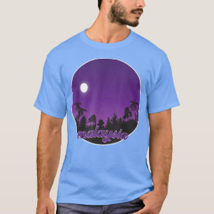 Malaysia Nachts mit Palmen T-Shirt