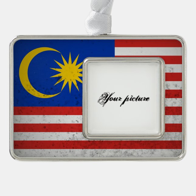 Malaysia Rahmen-Ornament Silber (Vorderseite)