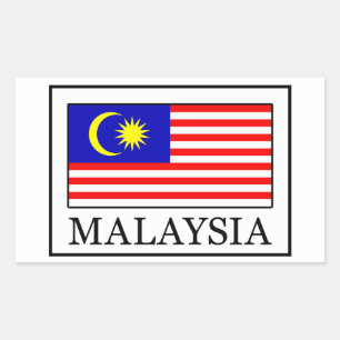 Malaysia Rechteckiger Aufkleber