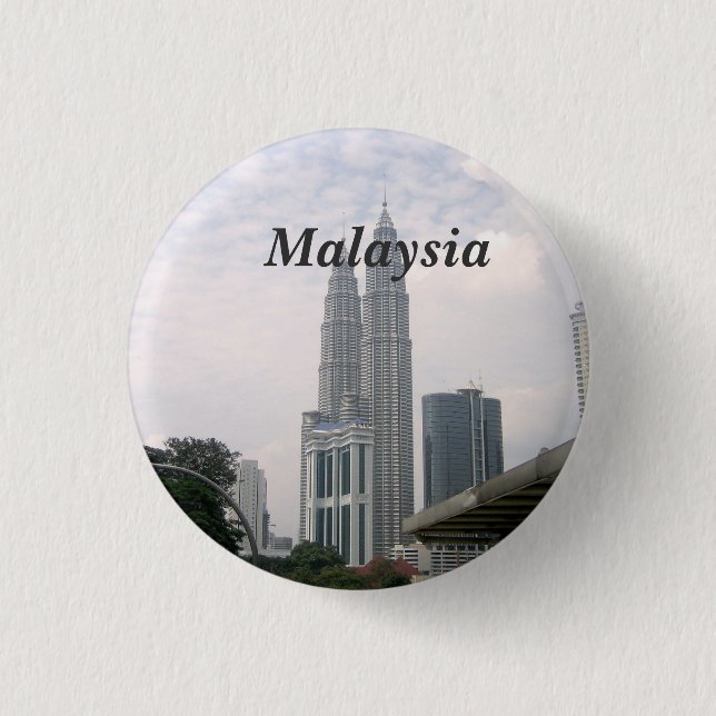 Malaysia-Stadtbild Button (Vorderseite)