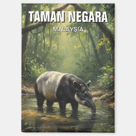 Malaysia Taman Negara Malayan Tapir Magnet