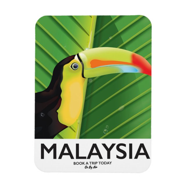 Malaysia Toucan Reiseplakat Magnet (Vertikal)
