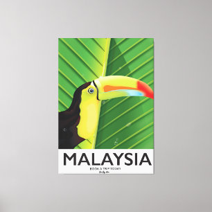 Malaysia-Tukan-Reiseposter Leinwanddruck
