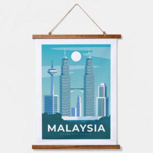 MALAYSIA WANDTEPPICH MIT HOLZRAHMEN