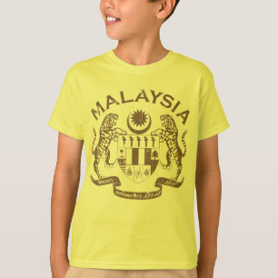 Malaysia-Wappen Vintag T-Shirt