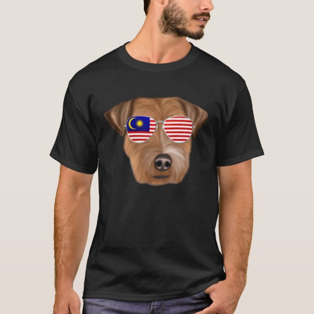 Malaysian Flag Russell Terrier Dog Malaysia Pocket T-Shirt (Vorderseite)