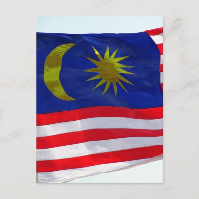 Malaysienflagge Postkarte (Vorderseite)