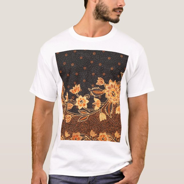 Malaysisch-indonesische Batik Art Beauty T-Shirt (Vorderseite)