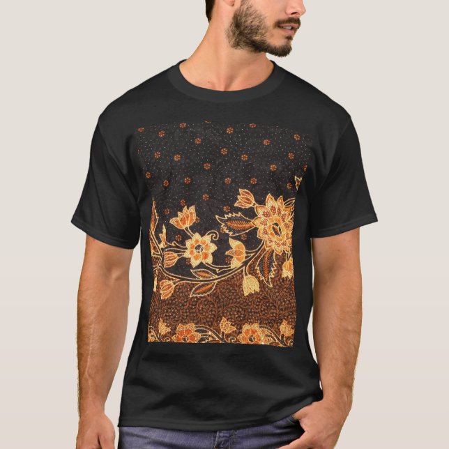 Malaysisch-indonesische Batik Art Beauty T-Shirt (Vorderseite)