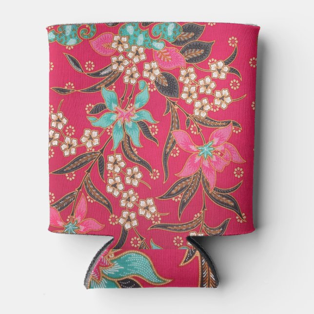 Malaysisch-indonesische Batik Art Pattern Dosenkühler (Vorderseite)