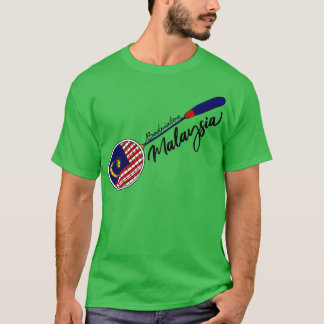 Malaysische Flagge Badminton Racquet Racket Sports T-Shirt