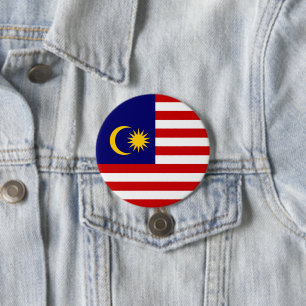 Malaysische Flagge Button