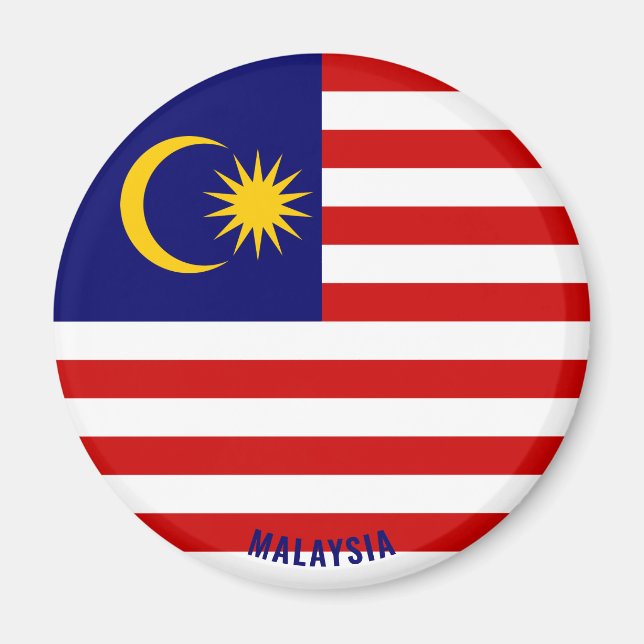 Malaysische Flagge Charming Patriotic Magnet (Vorne)