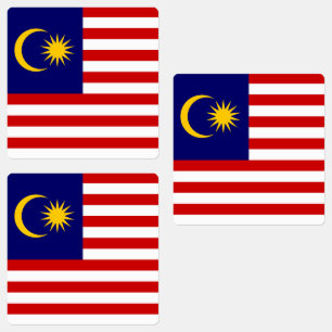 Malaysische Flagge Etiketten