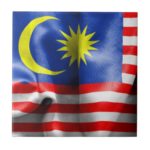 Malaysische Flagge Fliese
