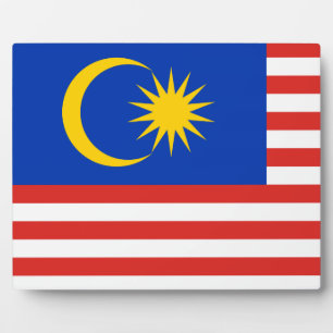 malaysische Flagge Fotoplatte