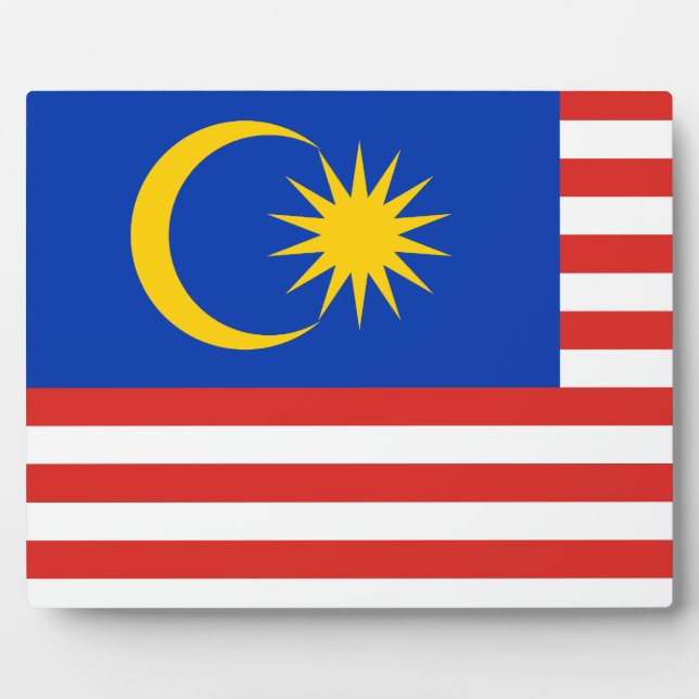 malaysische Flagge Fotoplatte (Vorderseite)