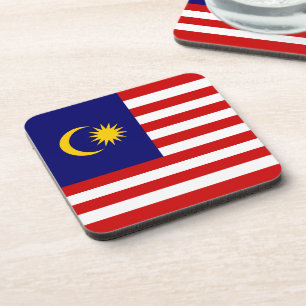 Malaysische Flagge Getränkeuntersetzer