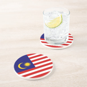 Malaysische Flagge Getränkeuntersetzer