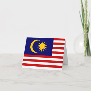 Malaysische Flagge Karte