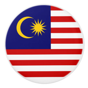 Malaysische Flagge Keramikknauf