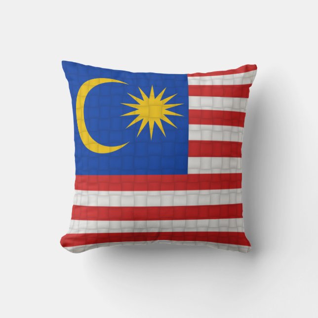 Malaysische Flagge Malaysias Kissen (Vorderseite)