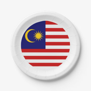 Malaysische Flagge Pappteller