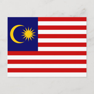 Malaysische Flagge Postkarte