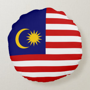 Malaysische Flagge Rundes Kissen