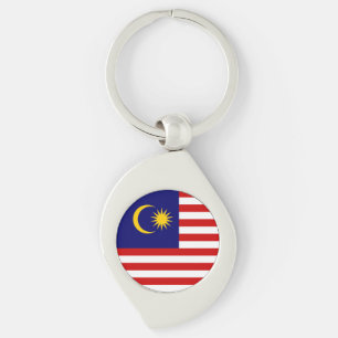 Malaysische Flagge Schlüsselanhänger