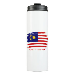 Malaysische Flagge Thermosbecher