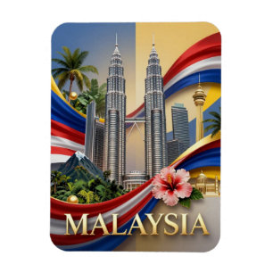 Malaysische Nationalflagge Kuala Lumpur Erbe Magnet