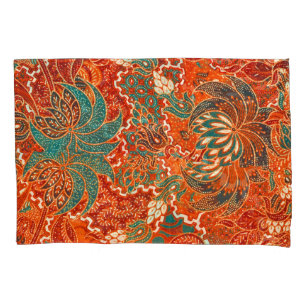 Malaysischer Batik: Schönes Kunstmuster. Kissenbezug