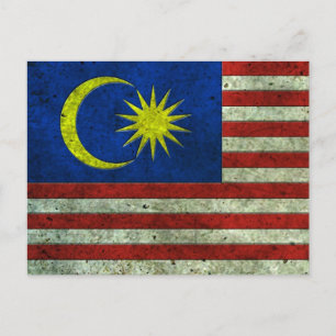 Malaysischer Effekt auf die Flagge Postkarte