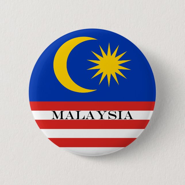 Malaysischer Malay Flagge Jalur Gemilang Button (Vorderseite)