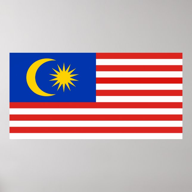 Malaysischer Malay Flagge Jalur Gemilang Poster (Vorne)
