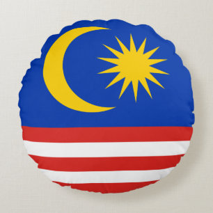 Malaysischer Malay Flagge Jalur Gemilang Rundes Kissen