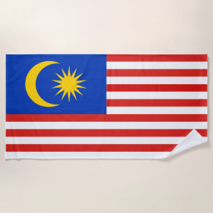 Malaysischer Malay Flagge Jalur Gemilang Strandtuch
