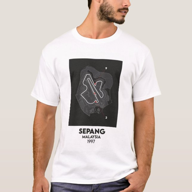 Malaysischer MotoGP-Sepang-Schaltplan T-Shirt (Vorderseite)