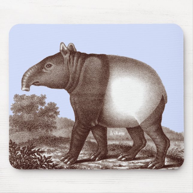 Malaysischer Tapir in einem Landschaftshintergrund Mousepad (Vorne)