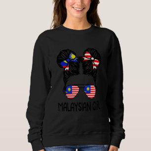 Malaysisches Mädchen Unordentliches Haar Malaysia Sweatshirt