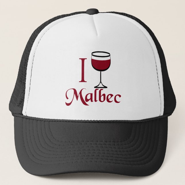 Malbec Wine Lover Geschenke Truckerkappe (Vorderseite)