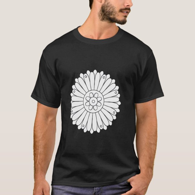 Malbuch Blume T-Shirt (Vorderseite)