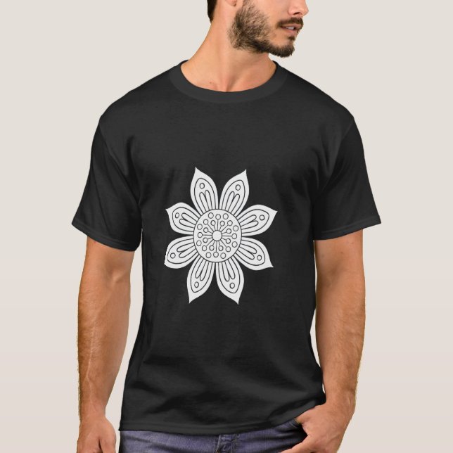 Malbuch Blume T-Shirt (Vorderseite)